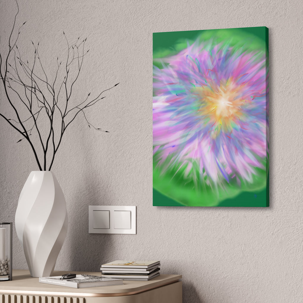 Vibrant Lilypad Stretched Canvas Wall Art