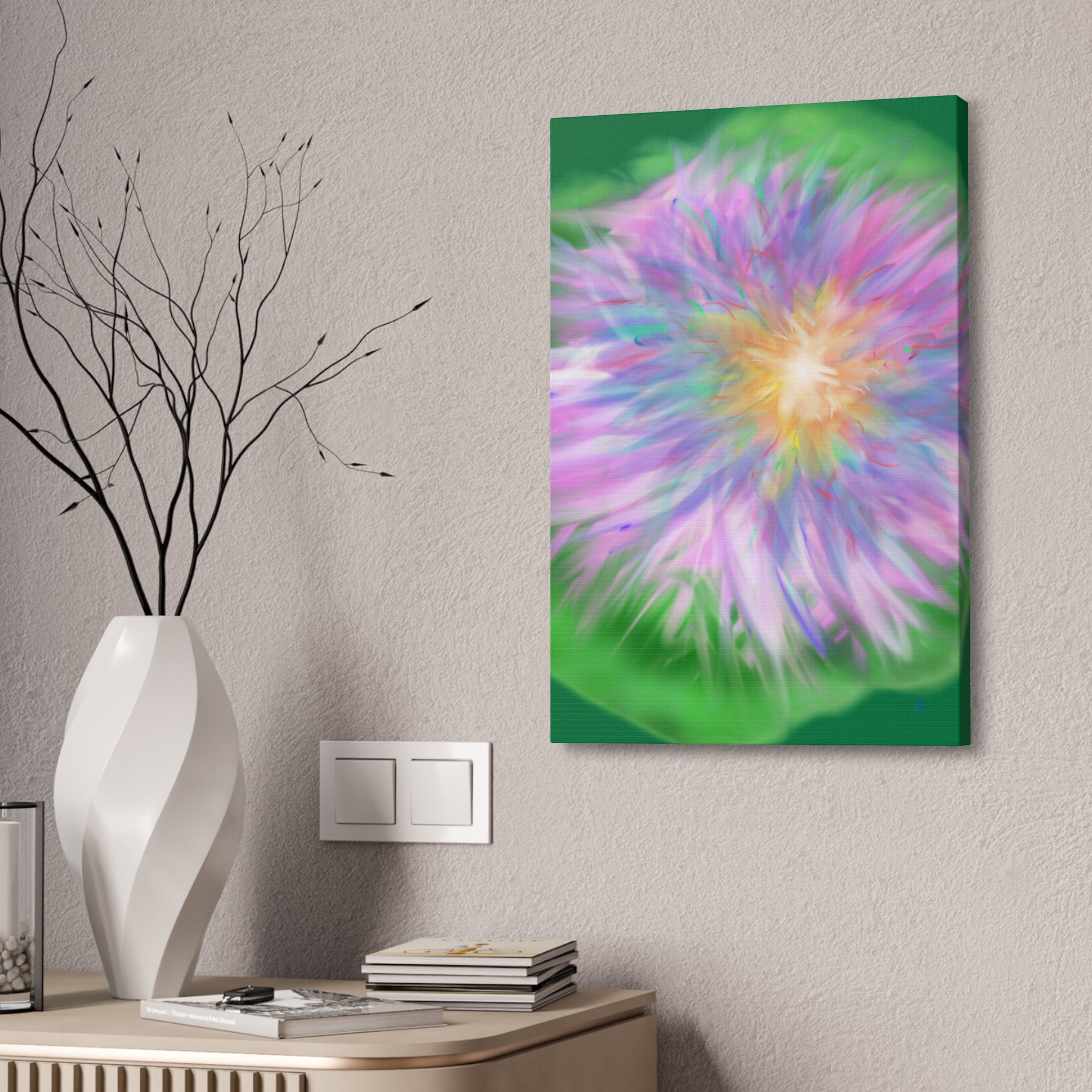 Vibrant Lilypad Stretched Canvas Wall Art
