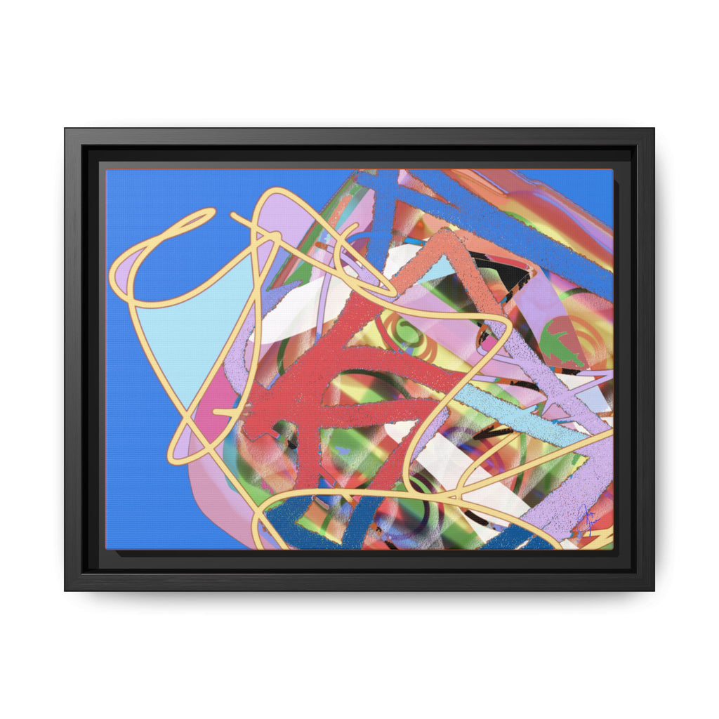 Abstract Multi‑Color Framed Canvas Art – Vibrant Modern Wall Decor