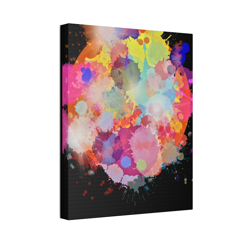 Abstract Color Splash Canvas Print — Vibrant Watercolor Ink Splash Wall Art
