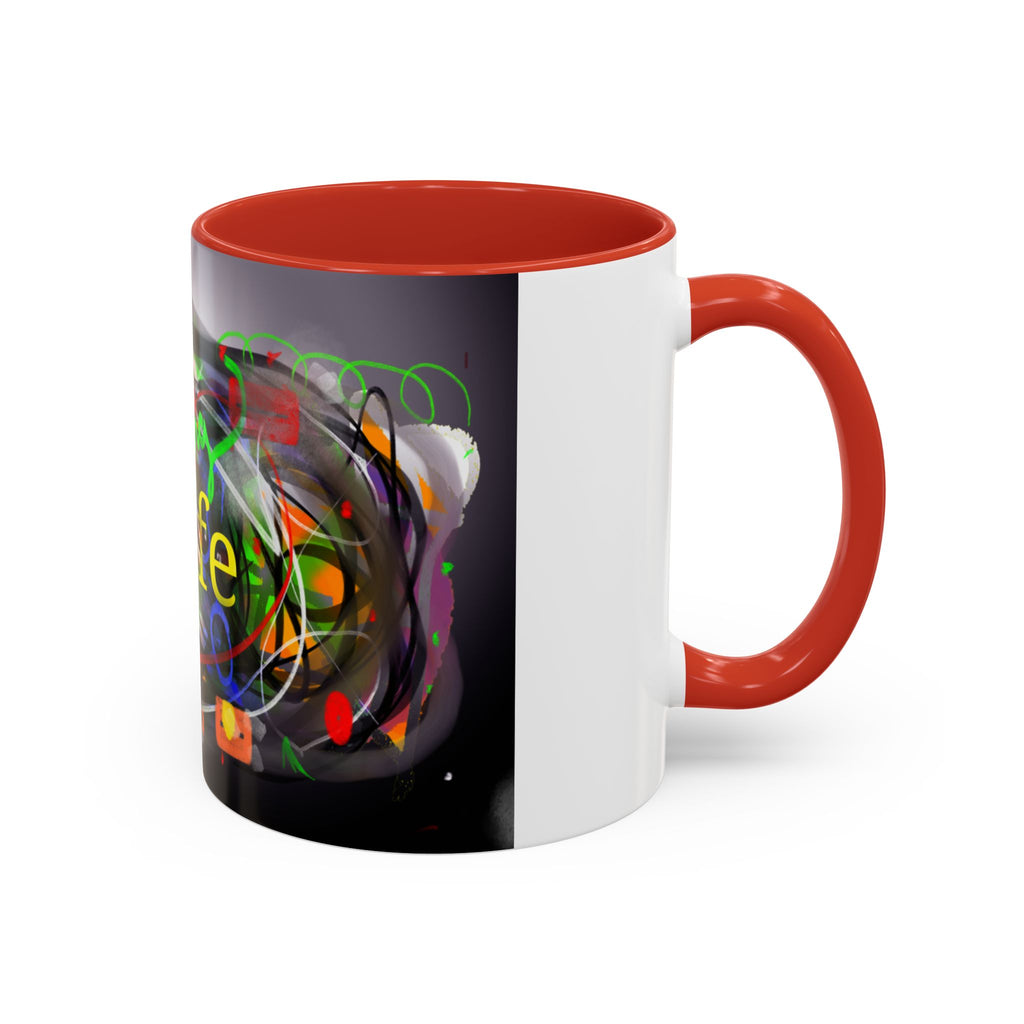 Abstract 'Live Your Life' Accent Coffee Mug — Colorful Artistic Ceramic Mug (11/15oz)