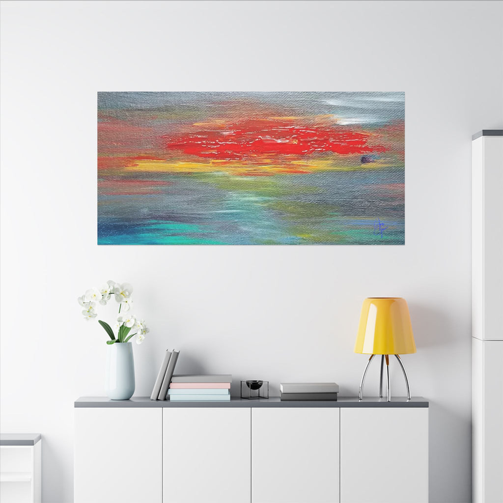 Abstract Sunset Matte Canvas Wall Art