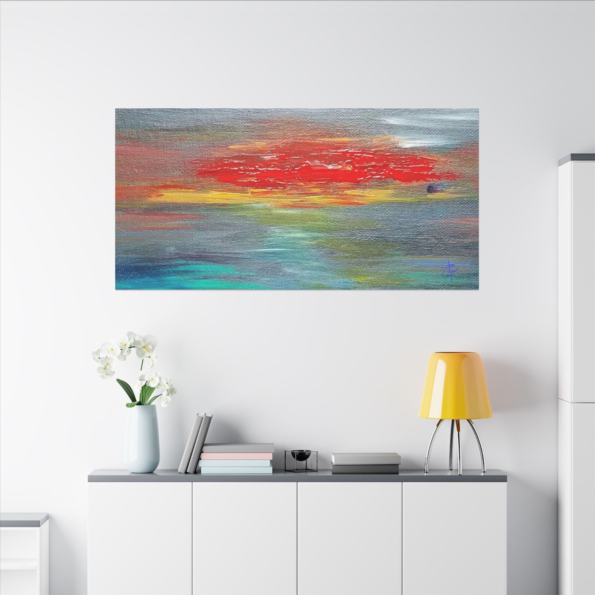 Abstract Sunset Matte Canvas Wall Art