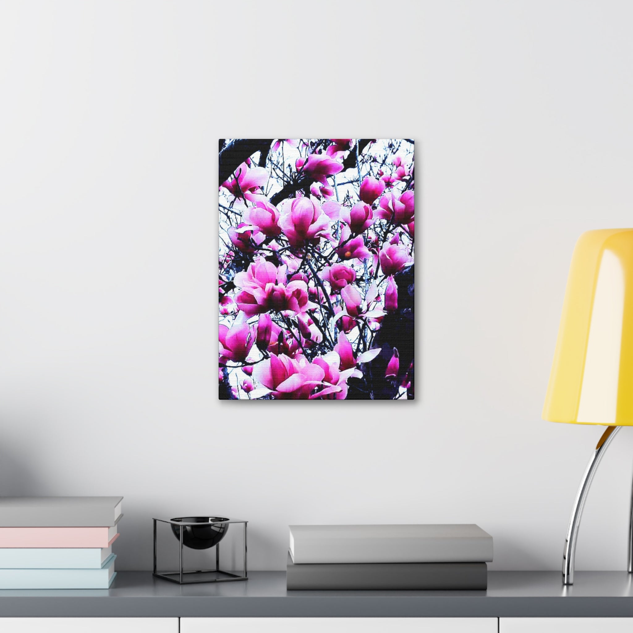 Pink Tulip Tree Blossoms Canvas