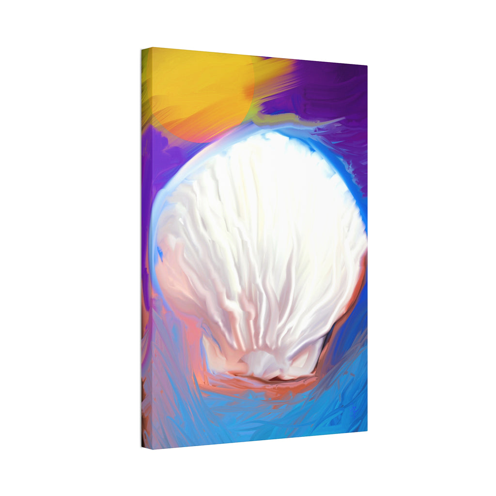 Seashell Dream Canvas Stretch — Pastel Beach Wall Art (1.5" Stretched)