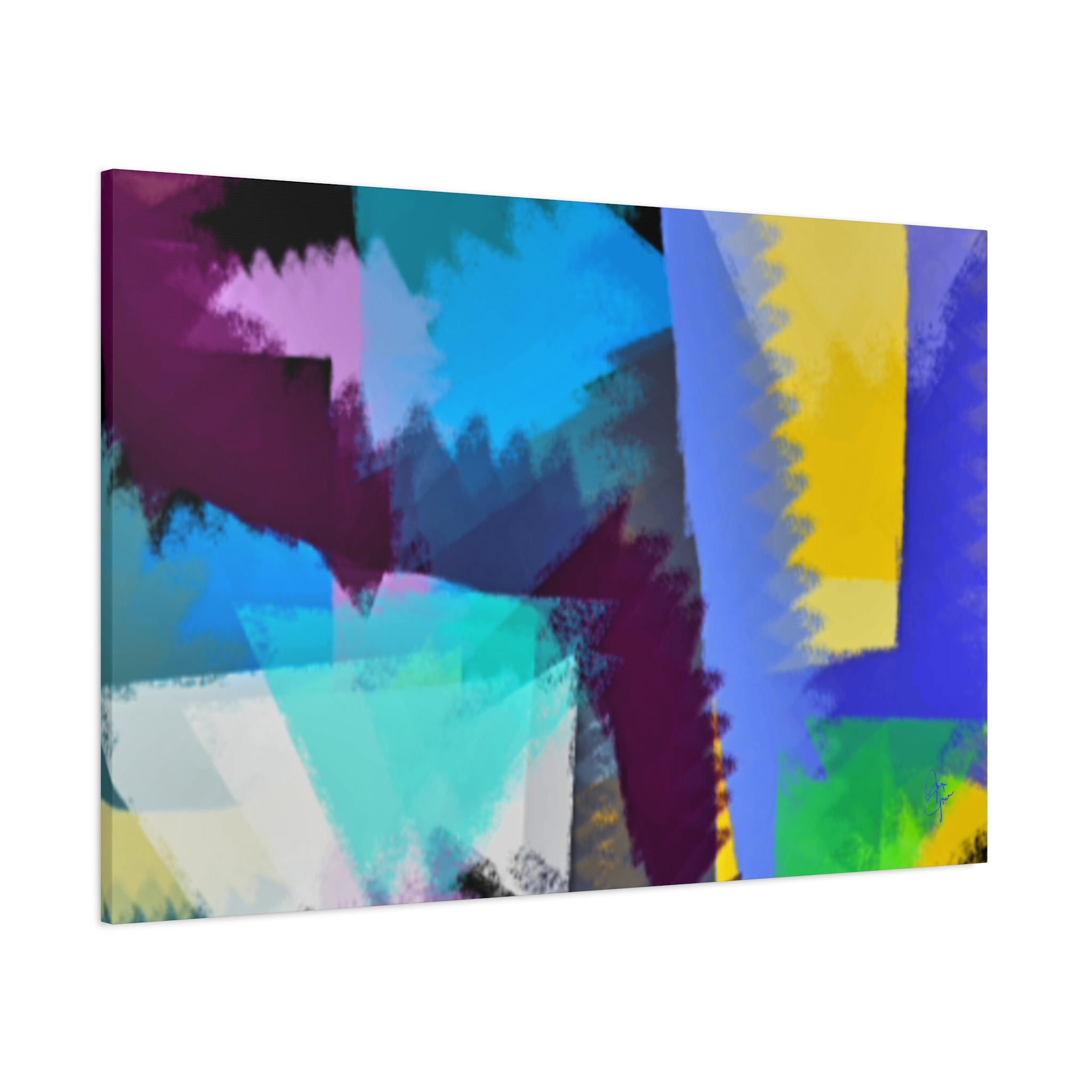 Abstract Color Burst Canvas Print — Vibrant Geometric Wall Art