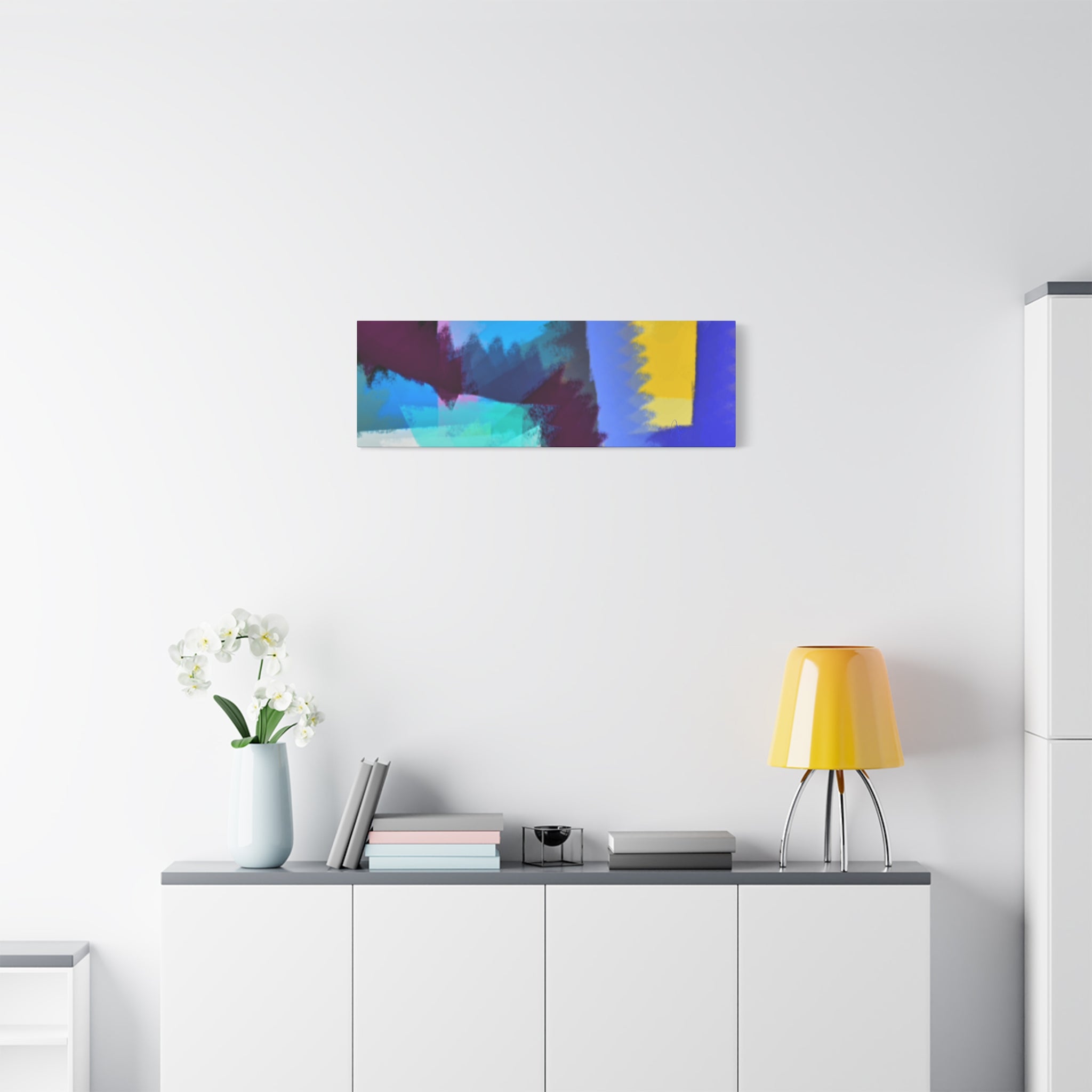 Abstract Color Burst Canvas Print — Vibrant Geometric Wall Art