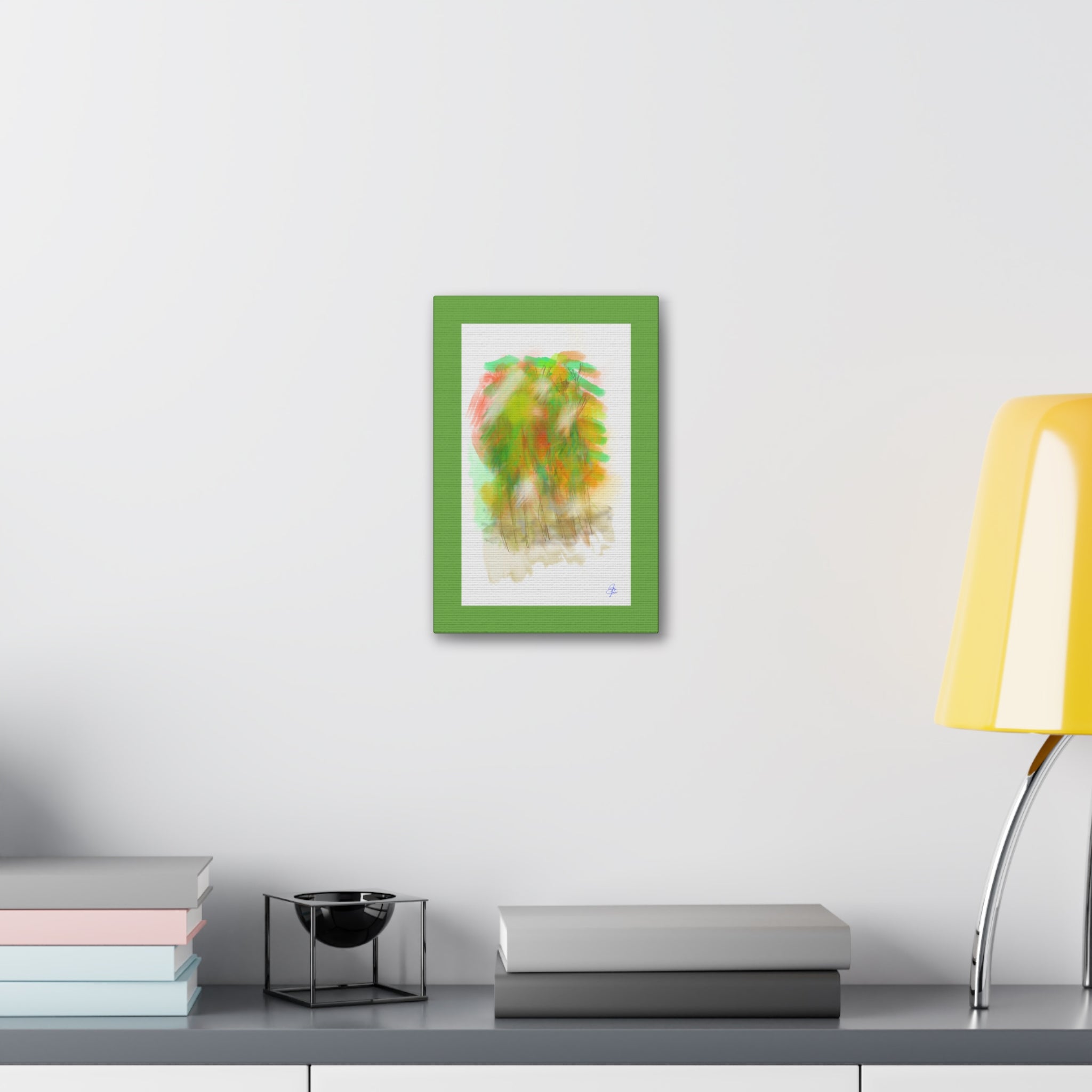 Abstract Green Forest Canvas — Stretched Wall Art