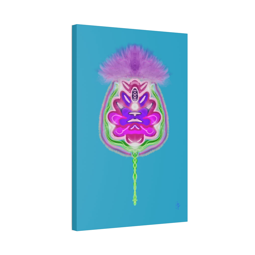 Abstract Purple Floral Canvas Wall Art — Stretched 1.5"
