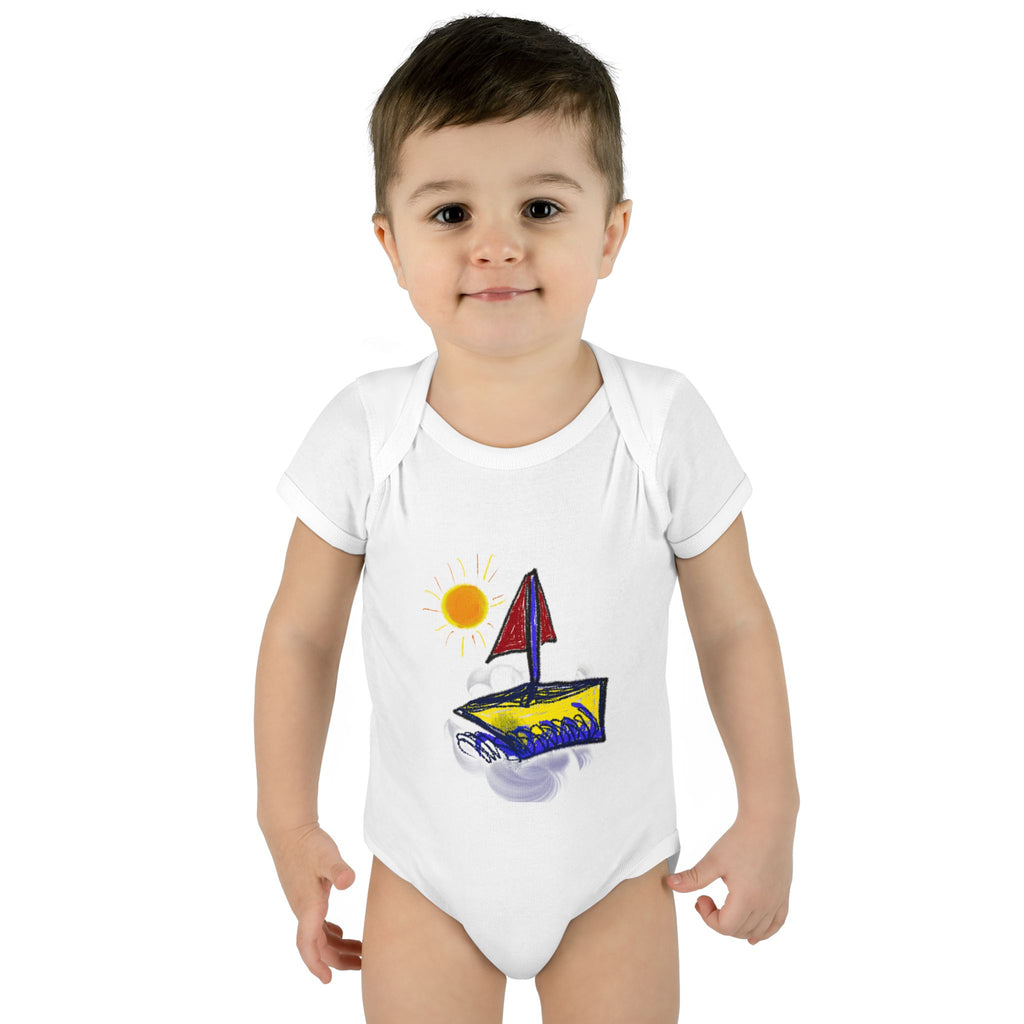 Sailboat Sunshine Infant Bodysuit – Cute Baby Nautical Onesie