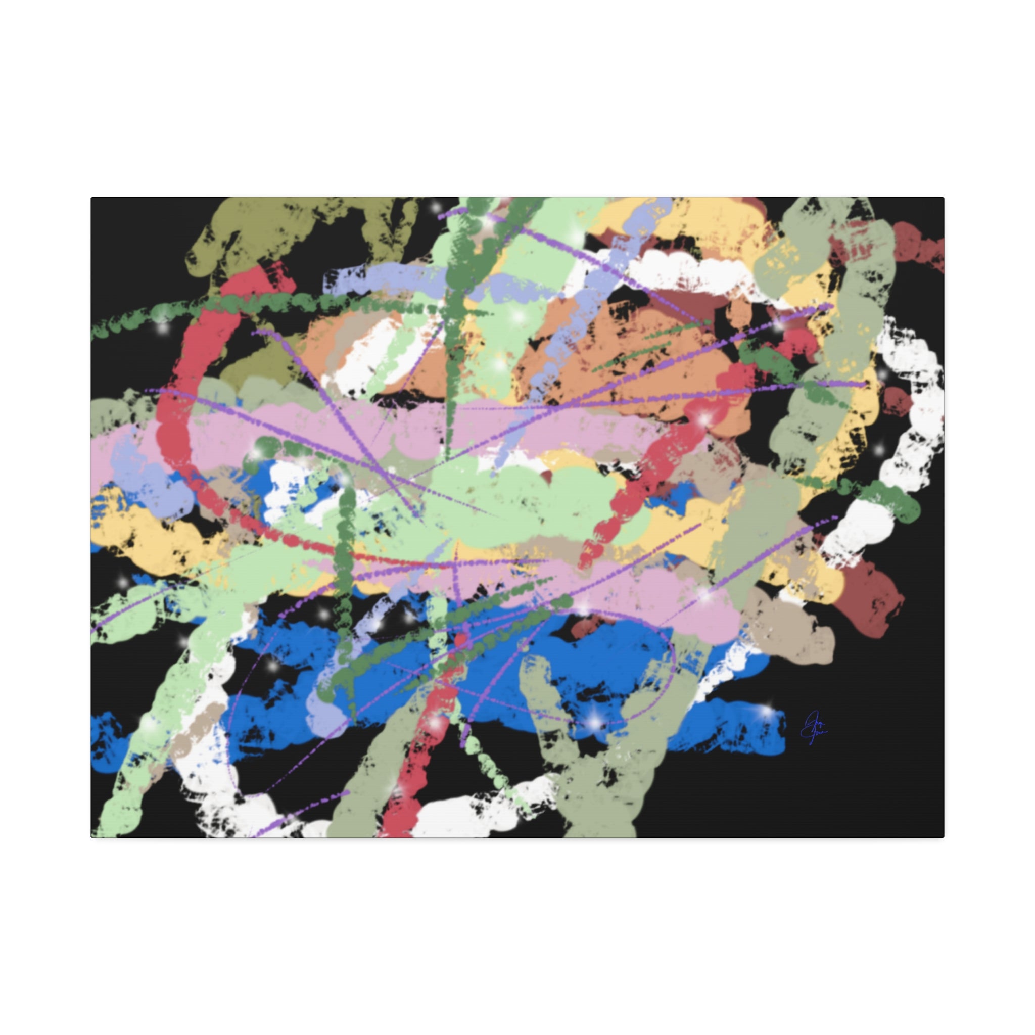 Abstract Color Splash Canvas Print — Vibrant Modern Wall Art (Stretched 1.5")