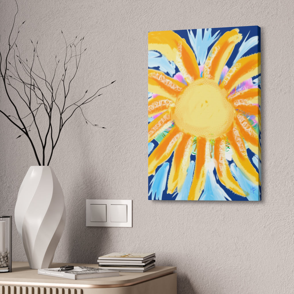 Sunburst Canvas Print — Bright Abstract Sunshine Wall Art (Stretched 1.5")