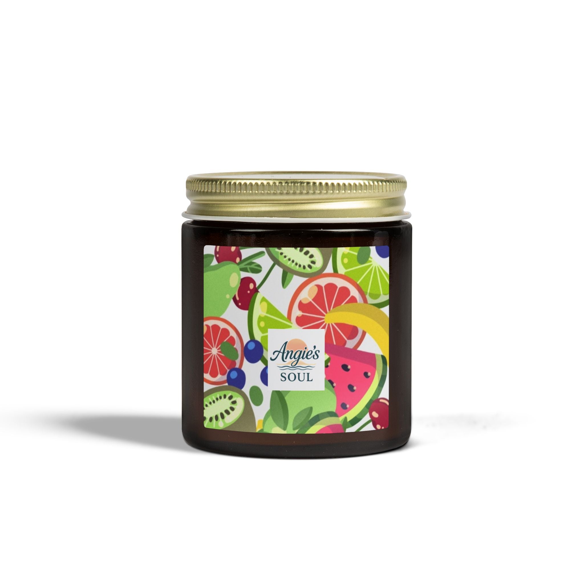 Coconut Apricot Scented Candle — Tropical Fruit Soy Jar (4oz/9oz)