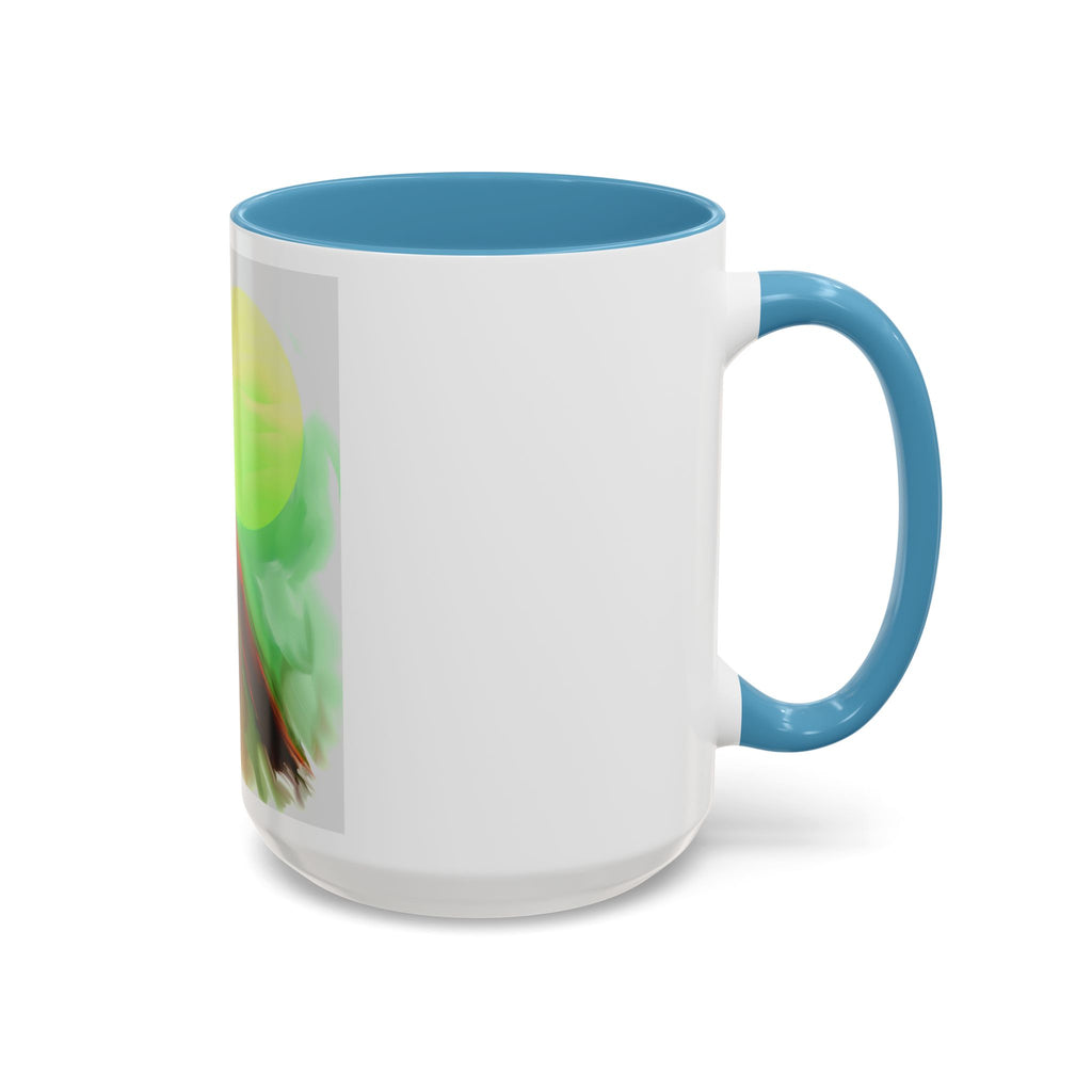 Cardinal Bird Accent Coffee Mug — Red Cardinal Sunrise Art Ceramic Mug (11/15 oz)