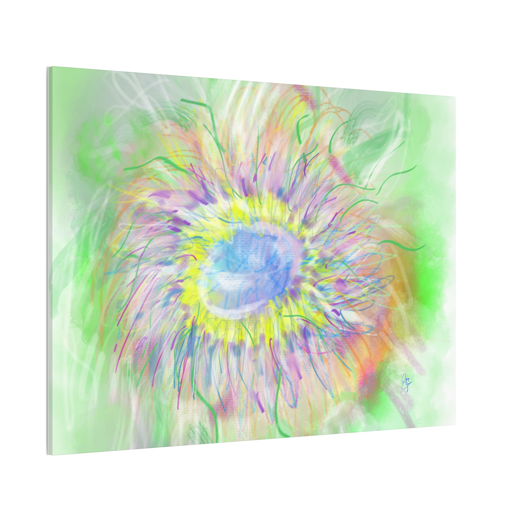 Abstract Pastel Bloom Canvas Print — Floral Wall Art for Living Room & Nursery