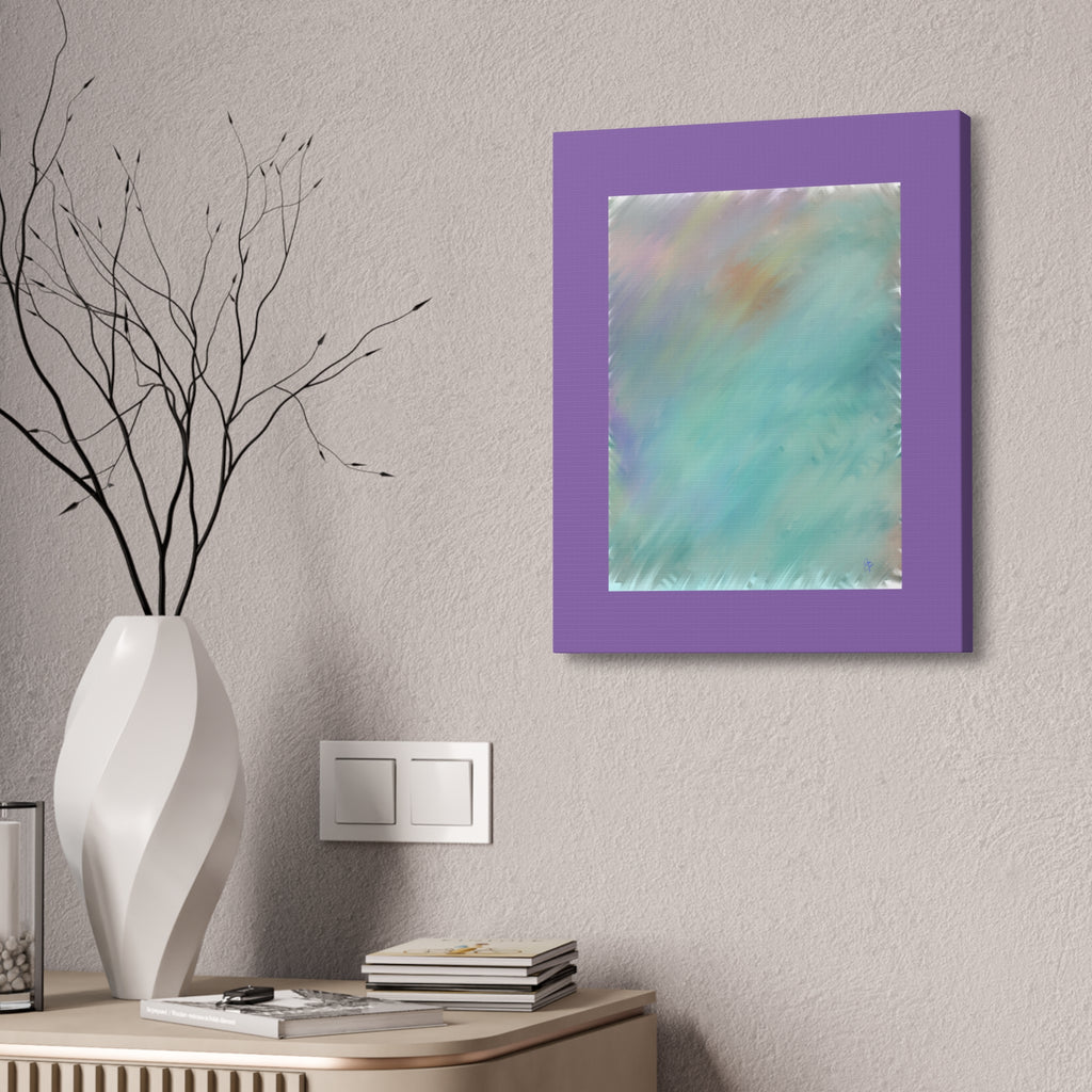 Abstract Teal Watercolor Canvas Print — Stretched 1.5" Edge