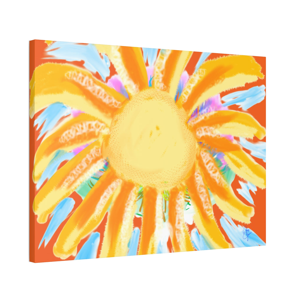 Sunburst Canvas Print — Bright Abstract Sunshine Wall Art (Stretched 1.5")