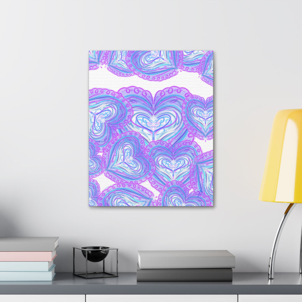 Pastel Heart Swirl Canvas Print — Stretched 1.5"