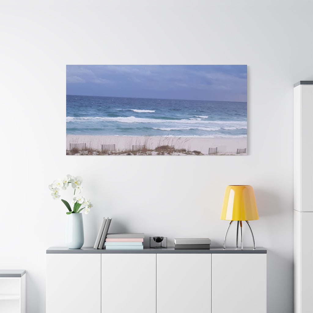 Coastal Waves Matte Canvas Print — Stretched Beach Wall Art