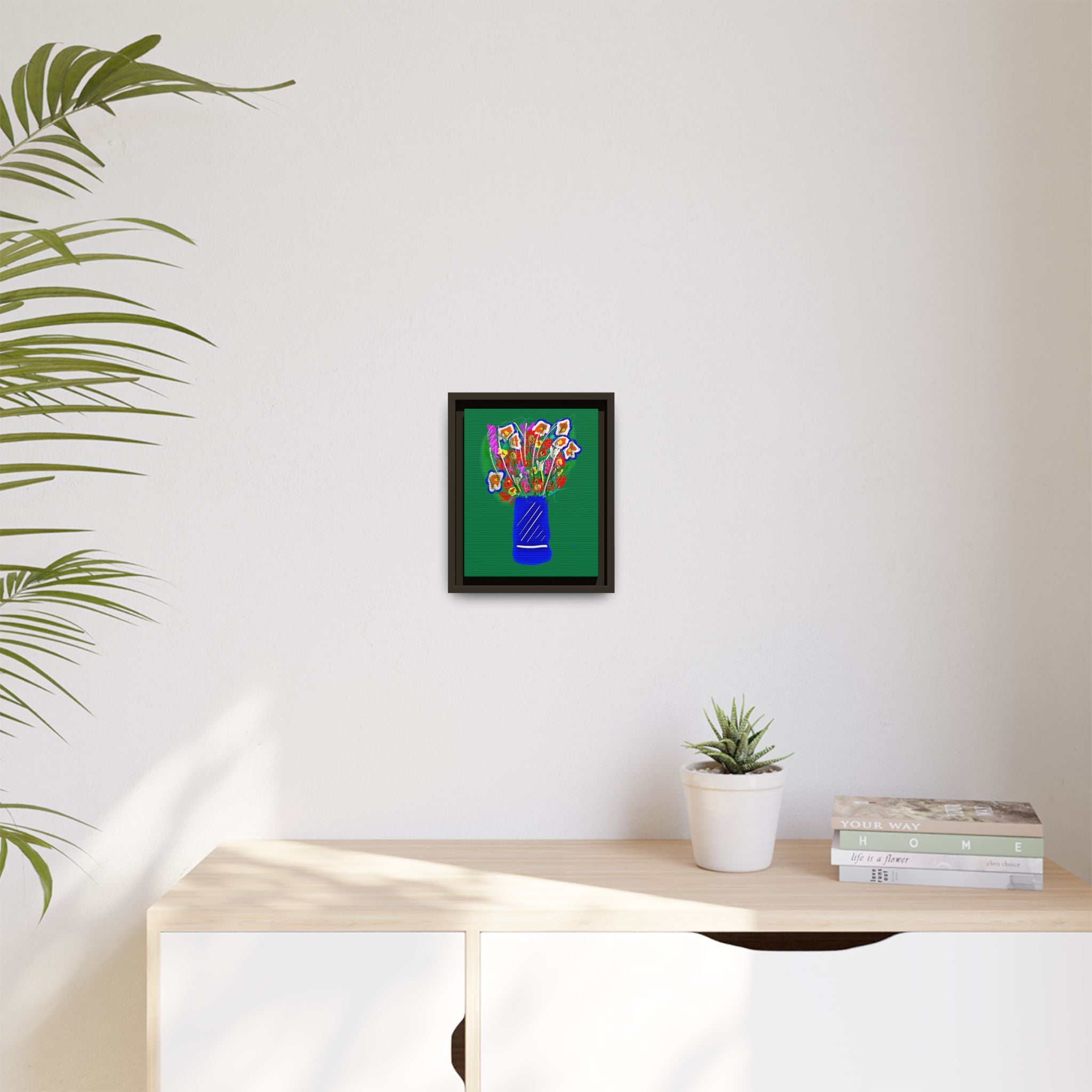 Floral Bouquet Matte Canvas Print — Framed Wall Art