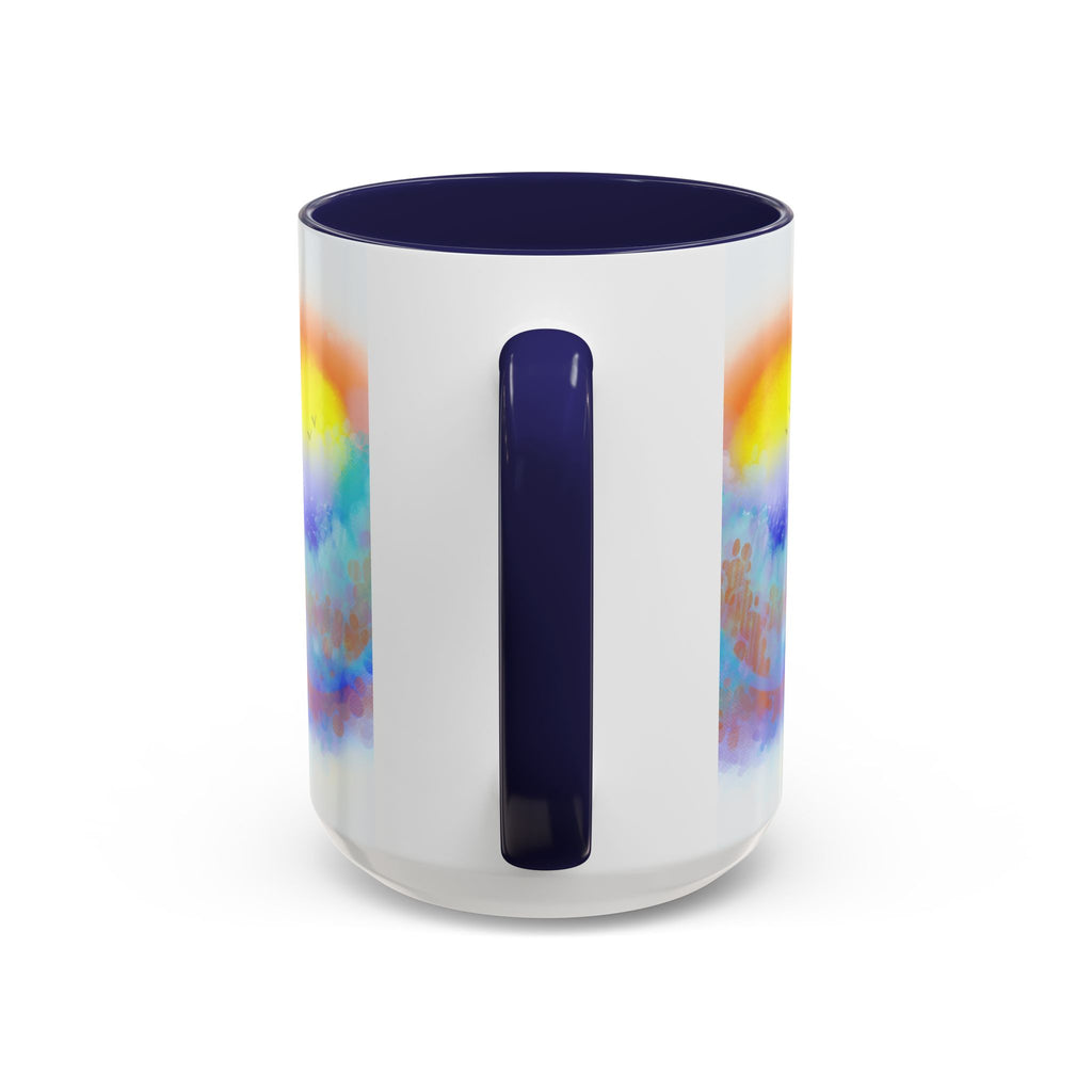 Sunrise Watercolor Accent Coffee Mug — Colorful Ocean Sunrise Art (11/15 oz)