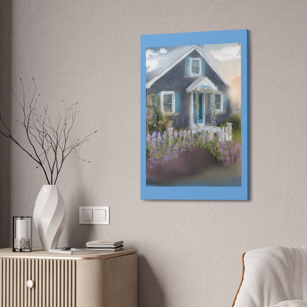 Coastal Cottage Garden Canvas Print — Stretched 1.5" Wall Art