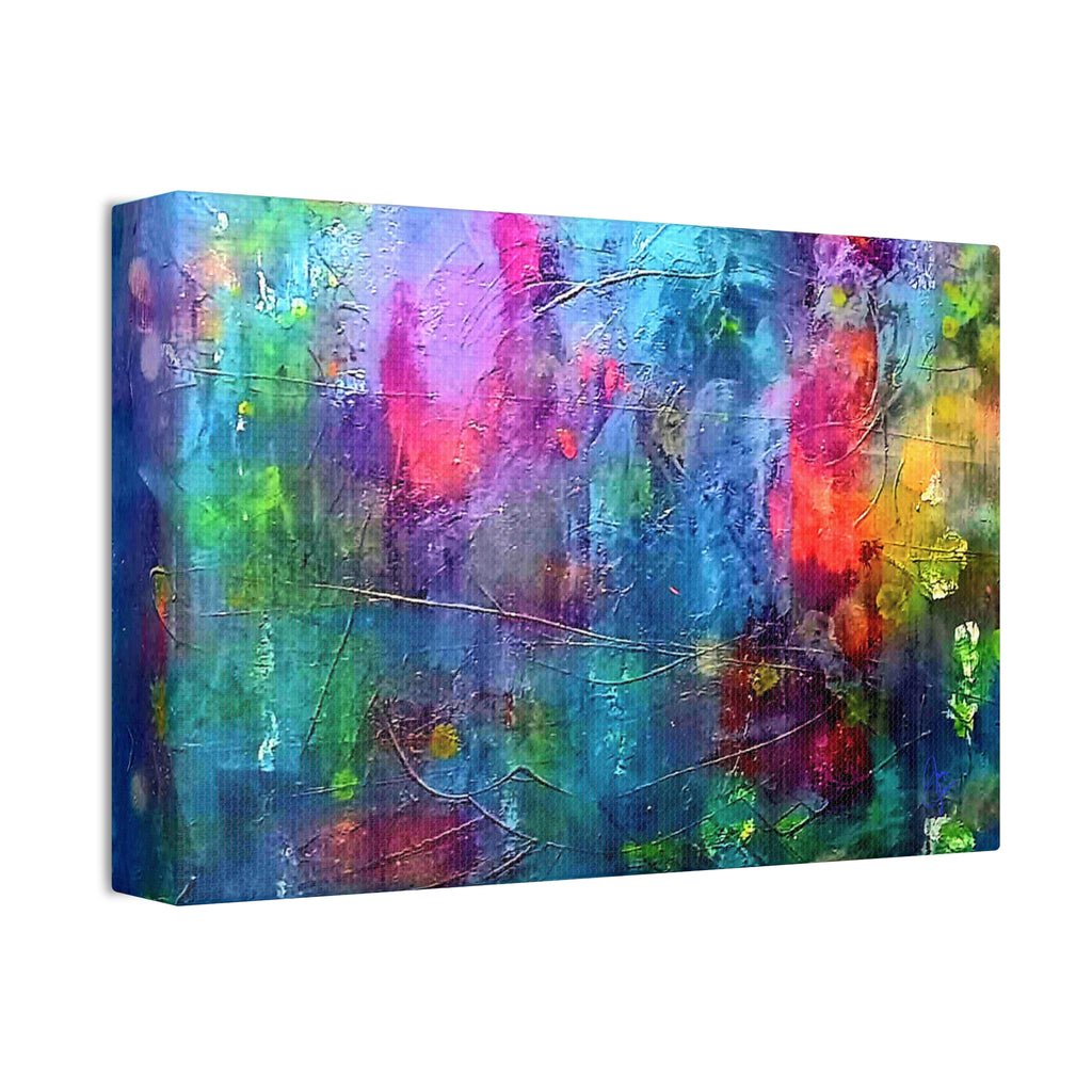 Abstract Color Burst Canvas Print – Vibrant Stretched Wall Art (1.5" Depth)