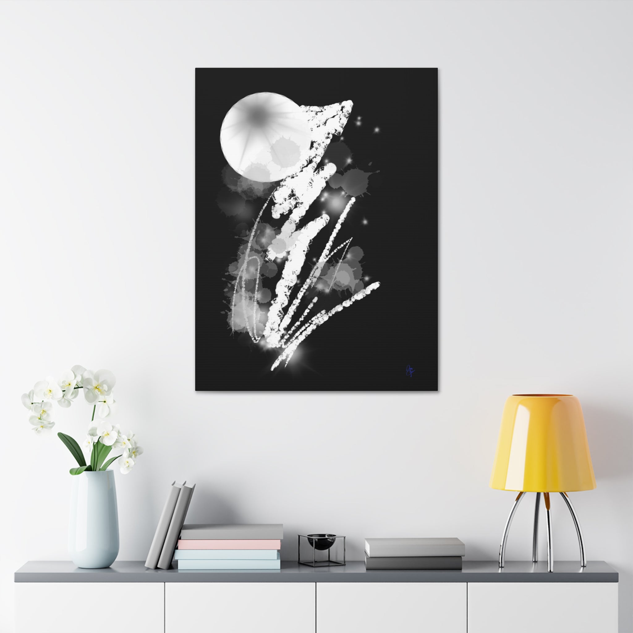 Canvas Stretched Art Print — "When lightning strikes"