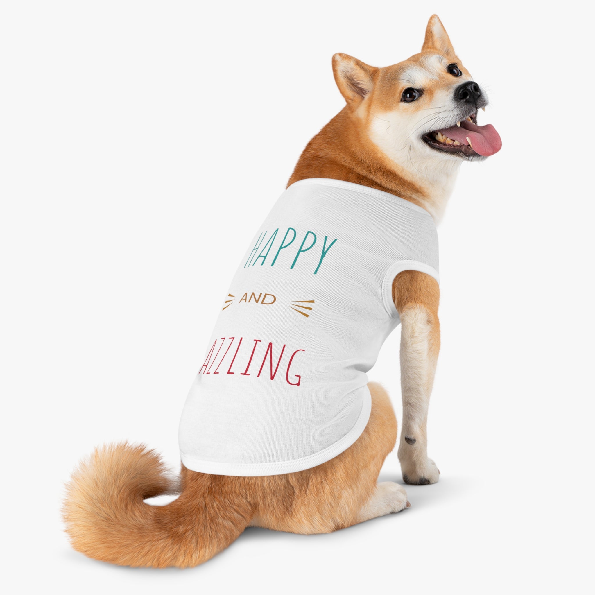 Happy & Dazzling Pet Tank Top for Fun-Loving Pets I