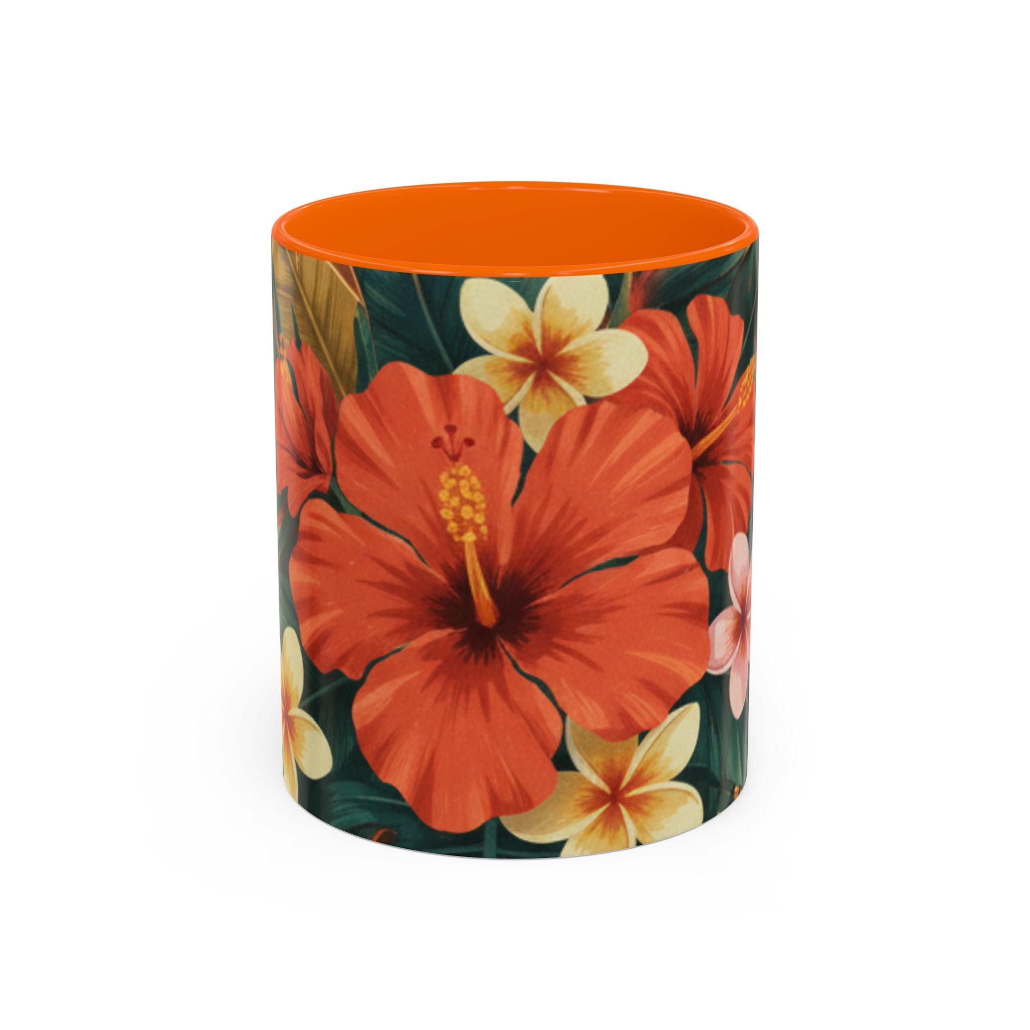 Hibiscus Tropical Coffee Mug — Floral Island Accent Mug (11/15 oz)