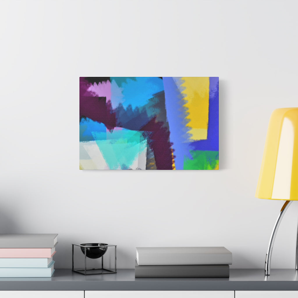 Abstract Color Burst Canvas Print — Vibrant Geometric Wall Art