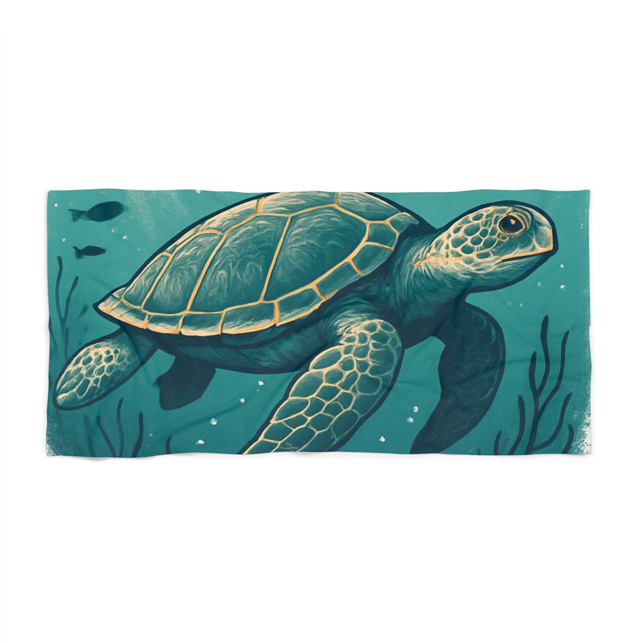 Sea Turtle Beach Towel - Vibrant Ocean Design for Summer Fun