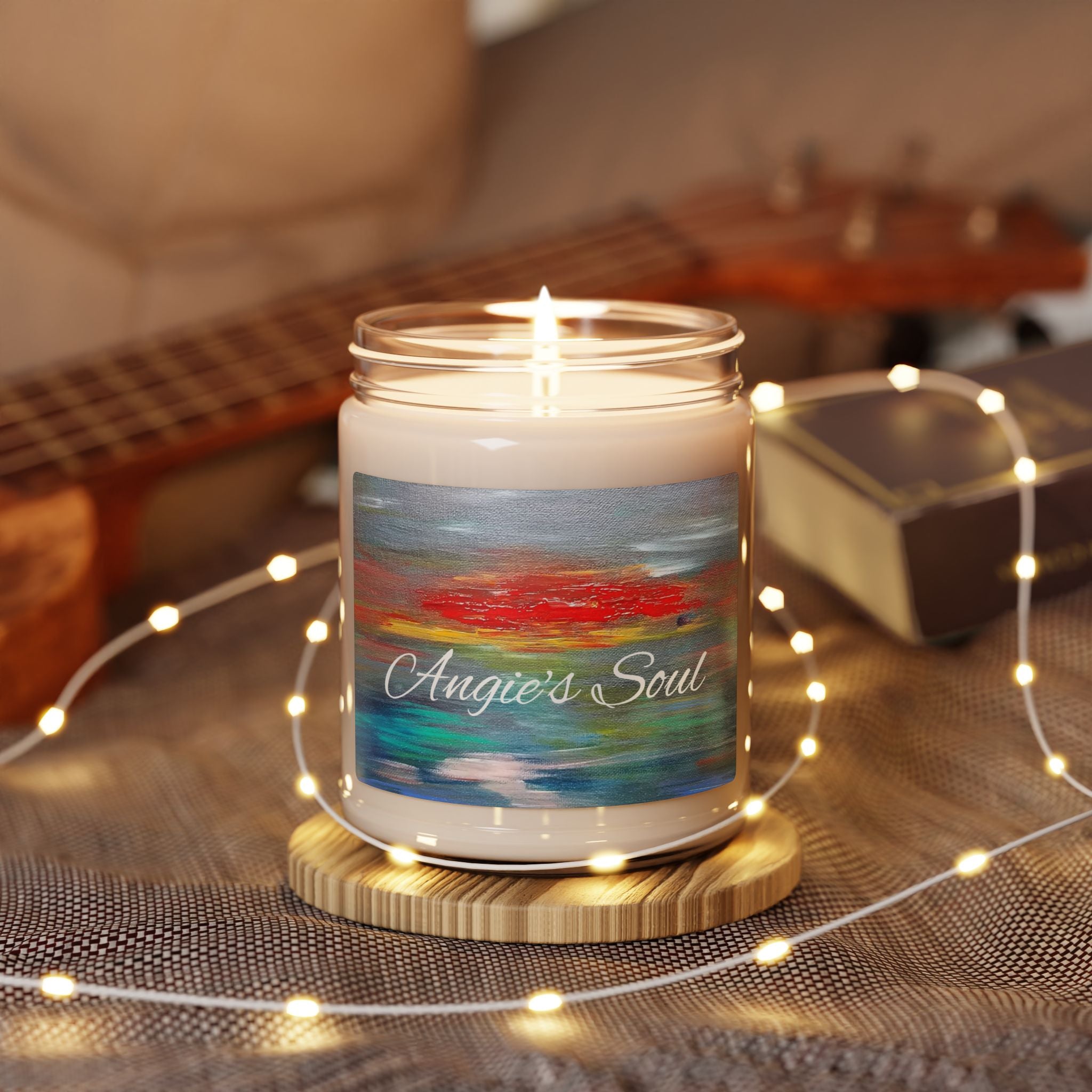 Angie's Soul Scented Soy Candle — 9 oz Jar, Calming Ocean Sunset Fragrance