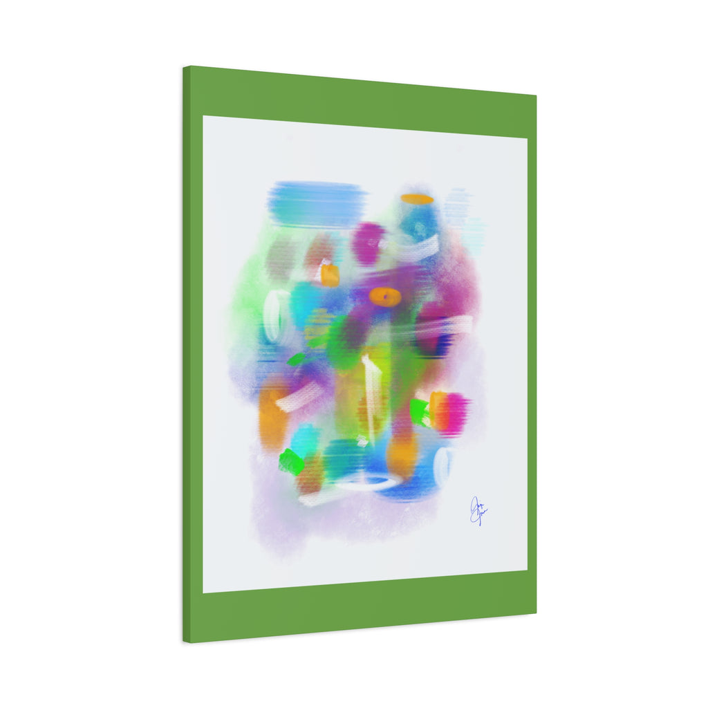 Abstract Colorful Brushstroke Canvas Print — Vibrant Modern Wall Art