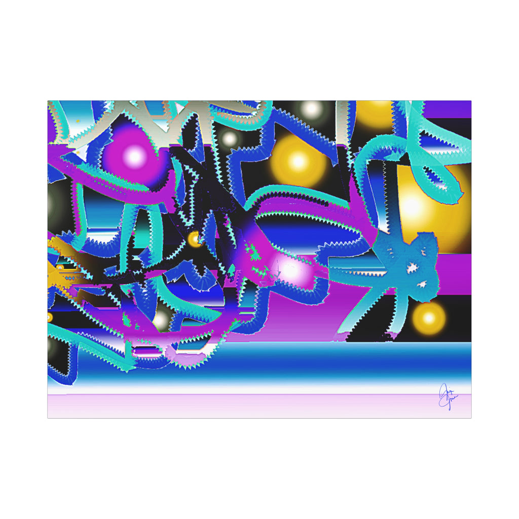 Contemporary City Lights Matte Canvas Wall Art — Stretched 1.25"