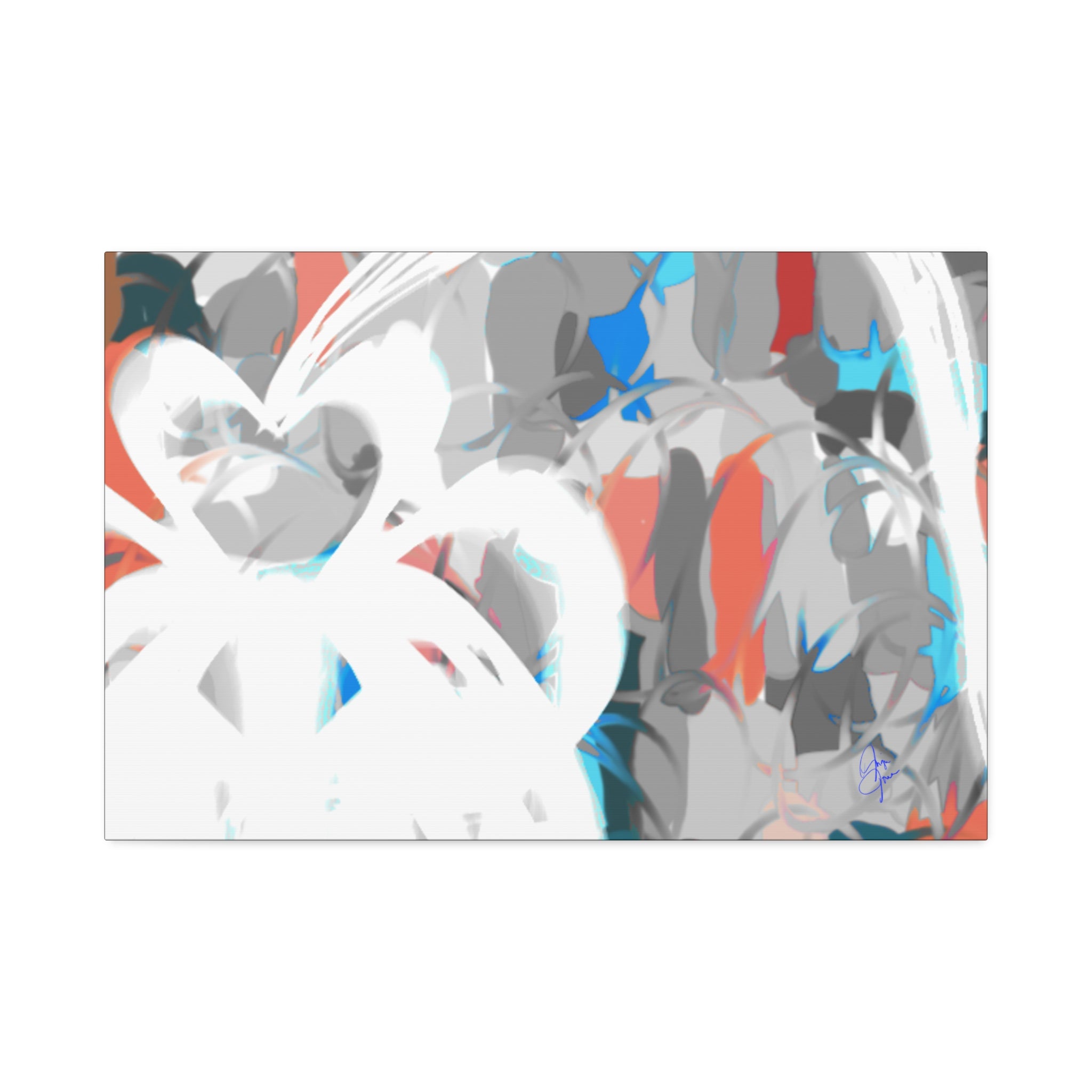 Abstract Coastal Breeze Canvas Print — Modern Stretched Wall Art