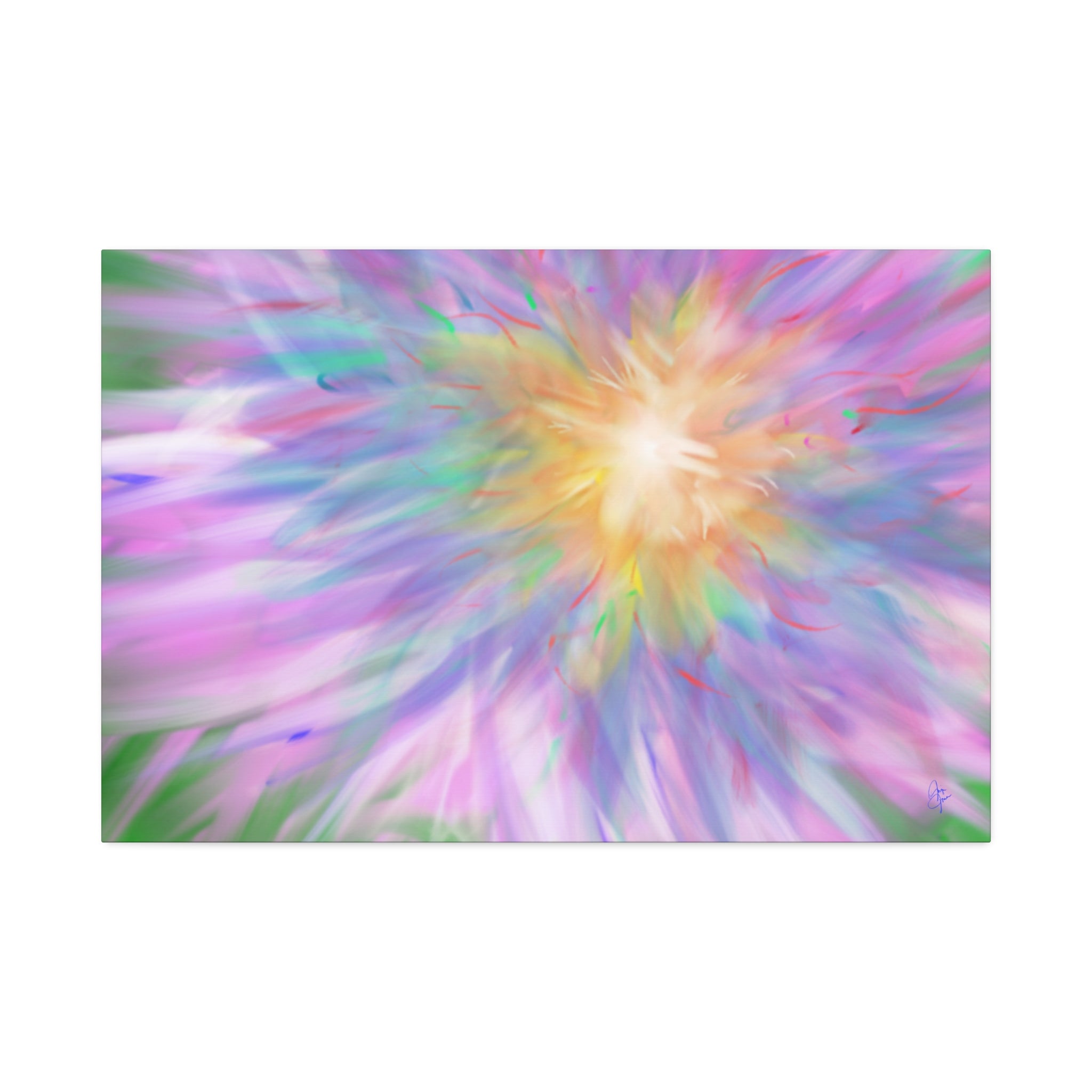 Vibrant Lilypad Stretched Canvas Wall Art