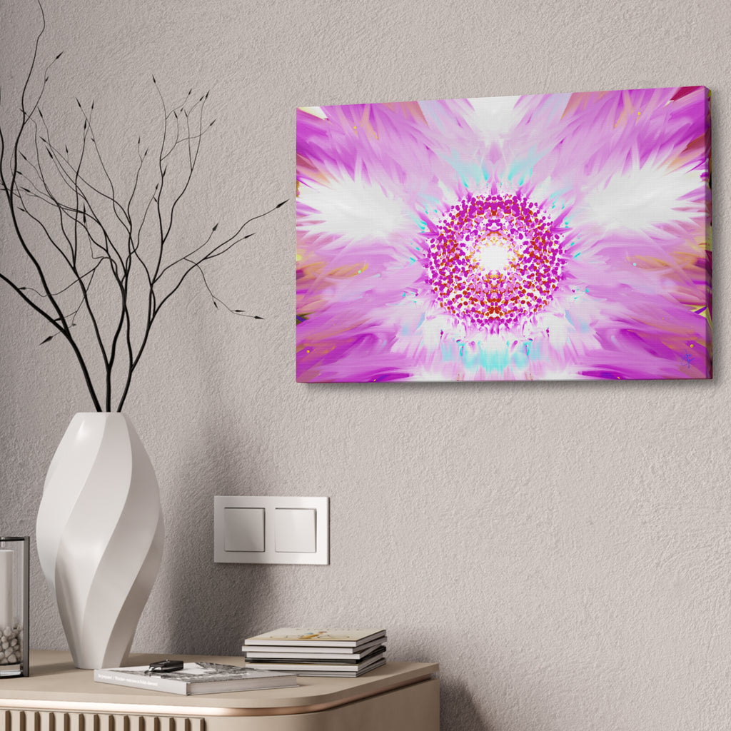 Pink Floral Mandala Canvas Print — Stretched Wall Art