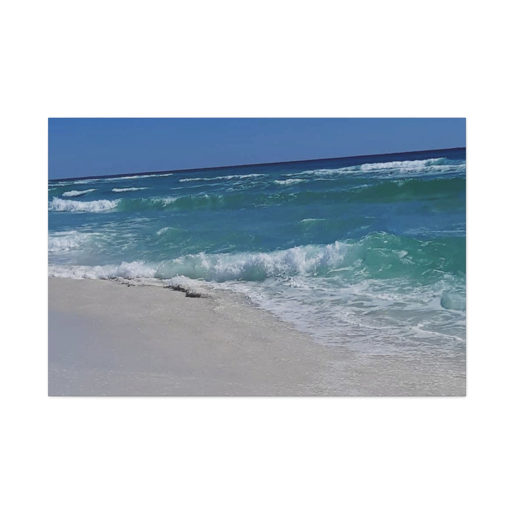 Seaside Waves Matte Canvas Print — Stretched Beach Wall Art