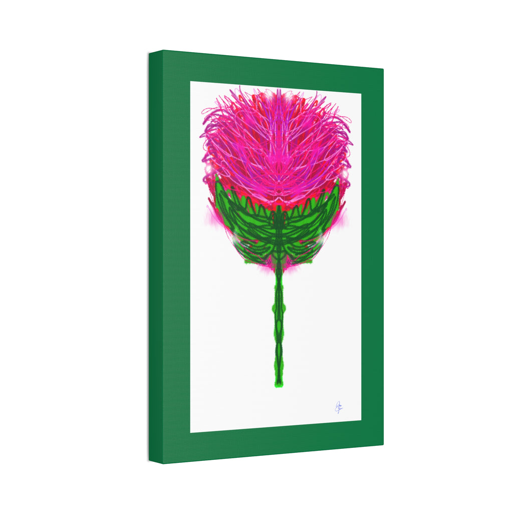Pink Thistle Canvas Print — Stretched 1.5" Floral Wall Art