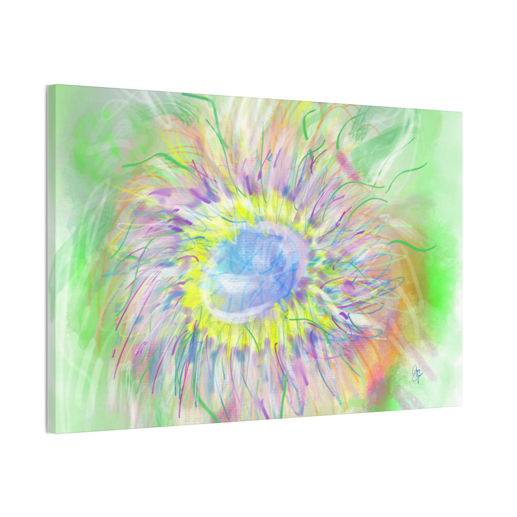Abstract Pastel Bloom Canvas Print — Floral Wall Art for Living Room & Nursery