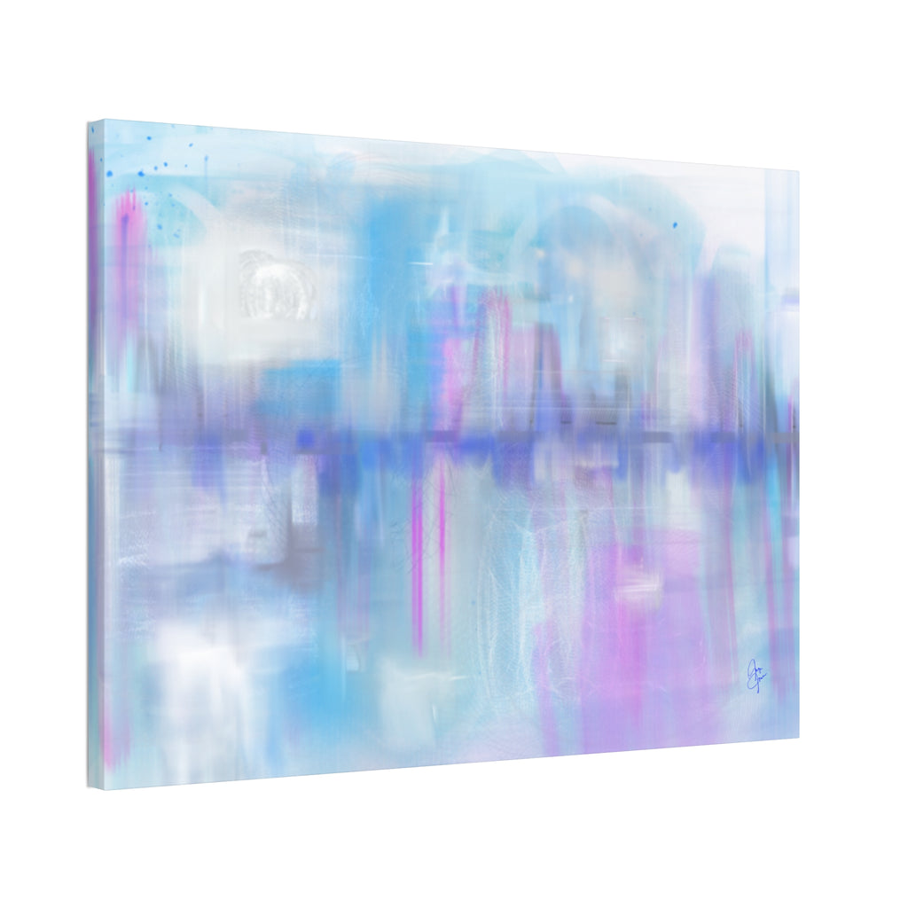 Abstract Pastel Cityscape Canvas Print — Stretched 1.5"