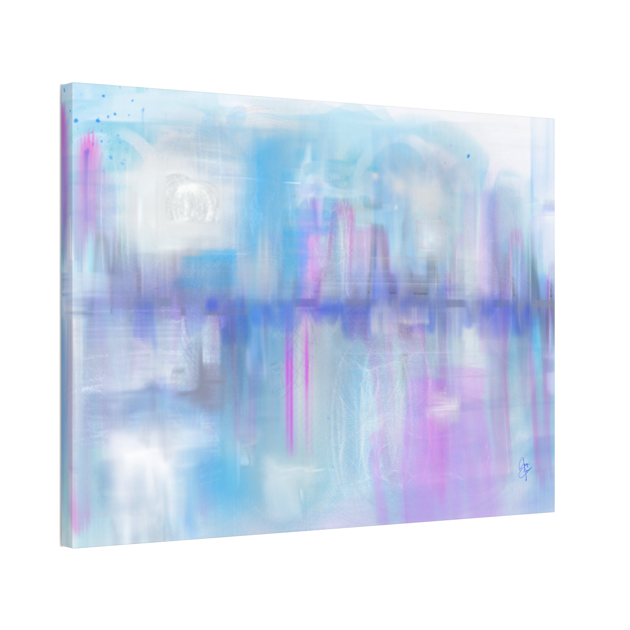 Abstract Pastel Cityscape Canvas Print — Stretched 1.5"