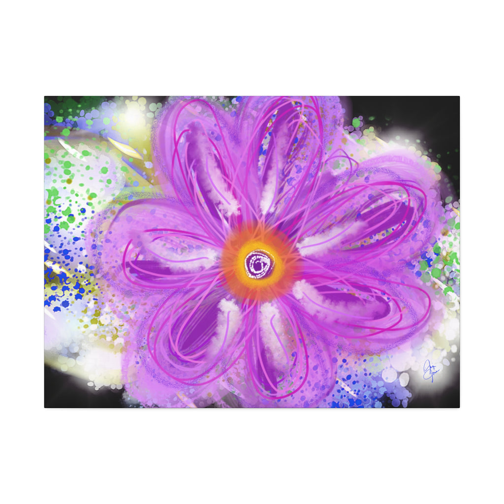 Purple Bloom Floral Canvas - Stretched 1.5" Wall Art