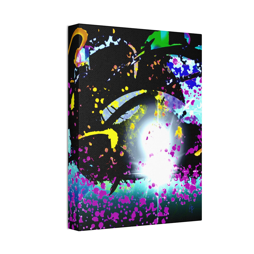 Abstract Neon Splash Canvas Print — Vibrant Galaxy-Inspired Wall Art (Stretched 1.5")