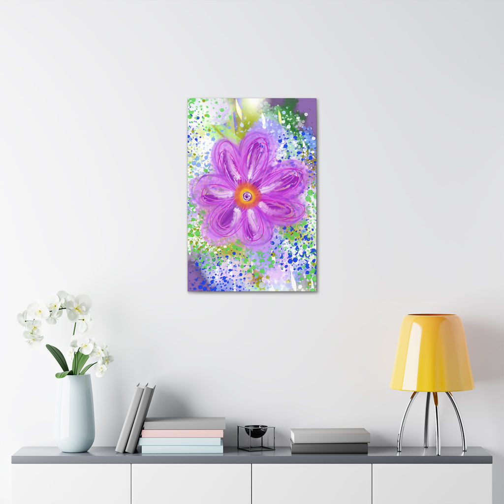 Purple Bloom Floral Canvas - Stretched 1.5" Wall Art