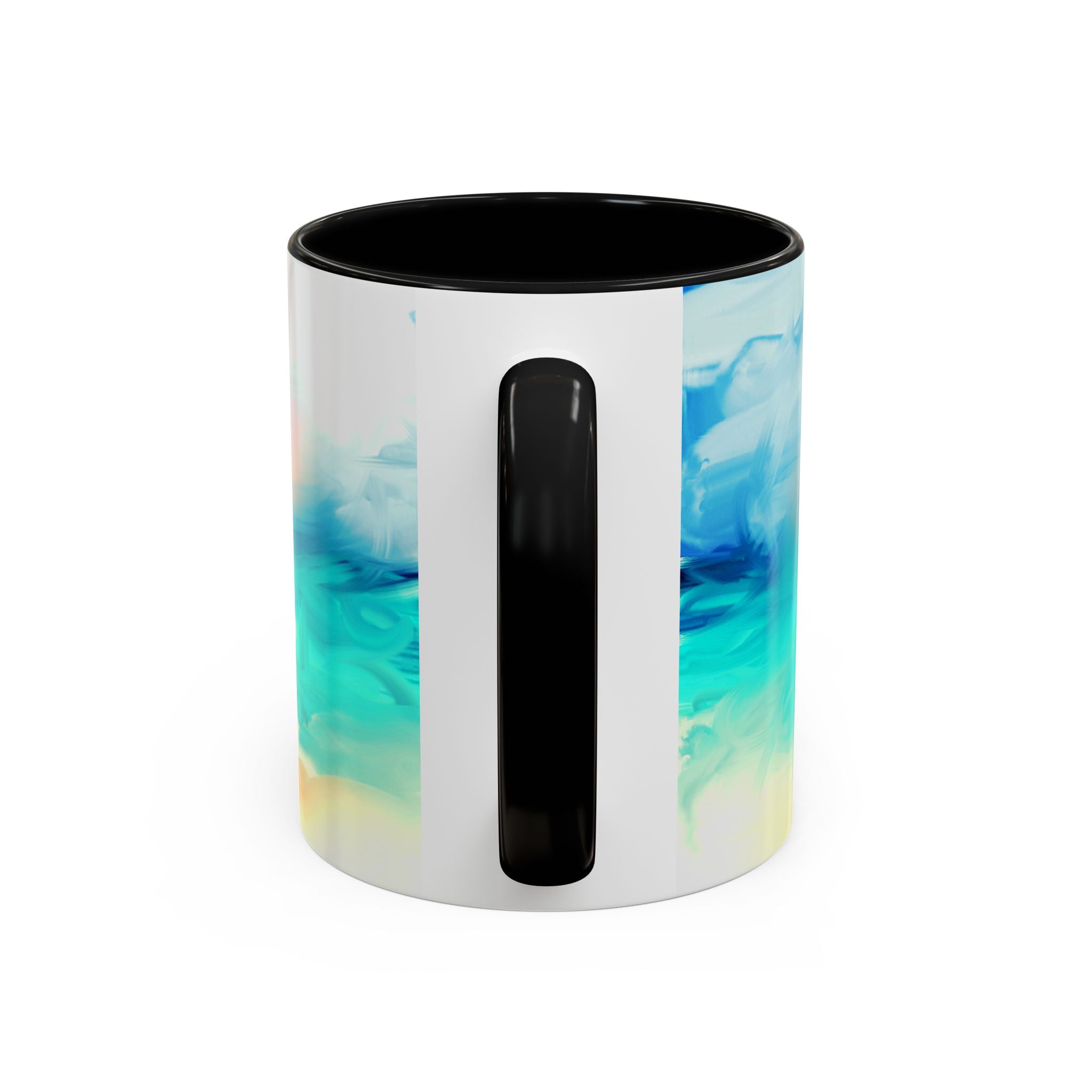 Beach Sunrise Accent Coffee Mug — Tropical Ocean Scene 11/15oz