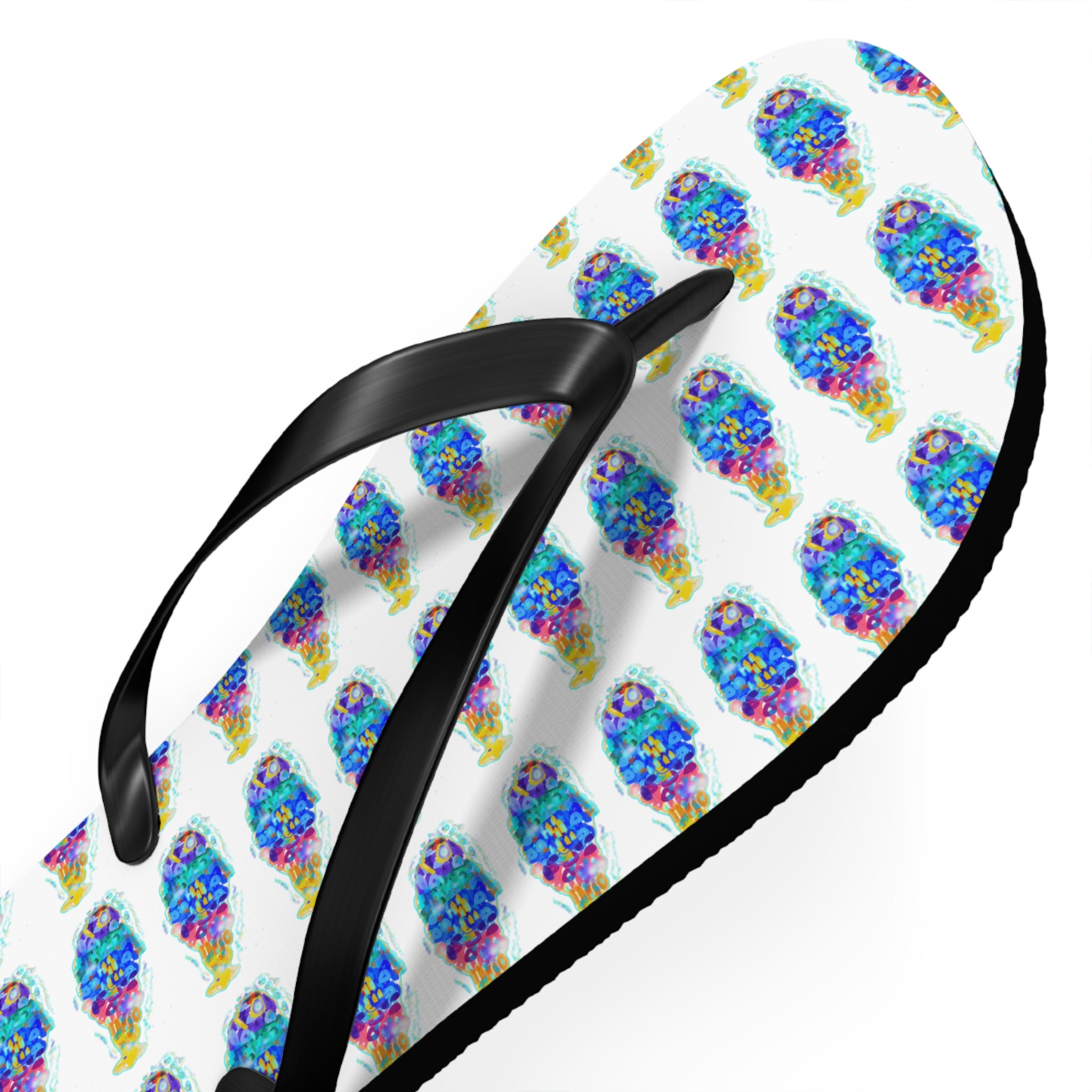 Colorful Tie-Dye Fish Flip Flops — Summer Beach Sandals