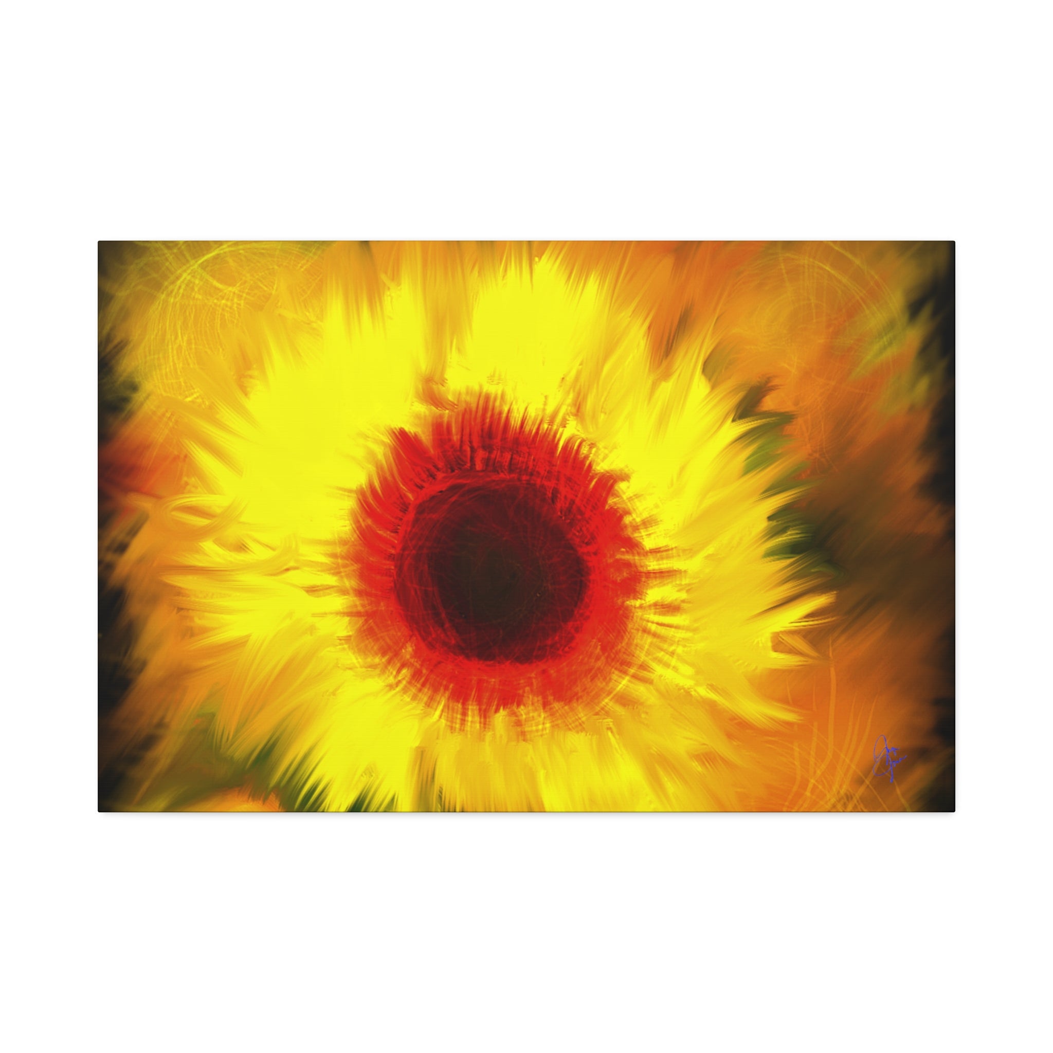 Sunflower Canvas Print – Bright Yellow Floral Wall Art (Stretched 1.5")