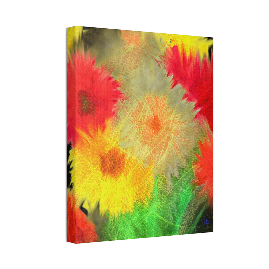 Abstract Rainbow Pumpkin Canvas Stretched 1.5" – Colorful Fall Wall Art